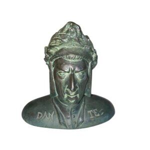 Dante Alighieri: Small Nineteenth Century Bronze Bust, VTG Nice!